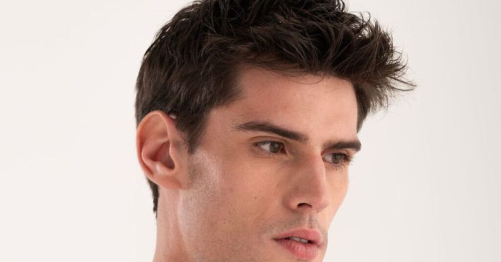 Casual brushed-back look for men