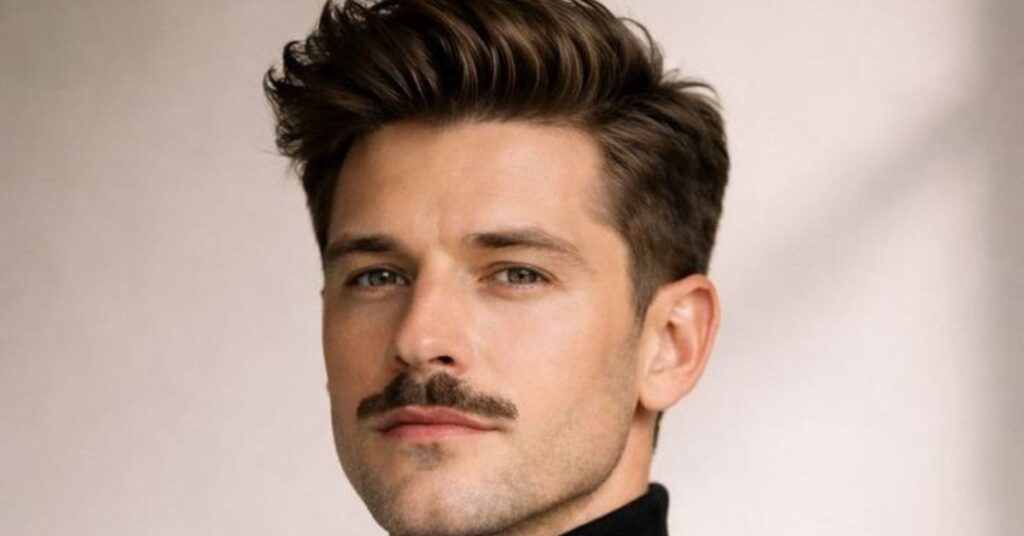  Men's French crop with a sharp beard transition.