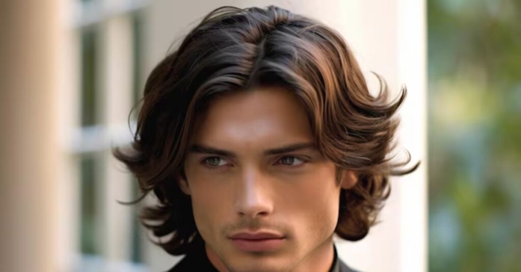 Layered side sweep - medium length hairstyles for men