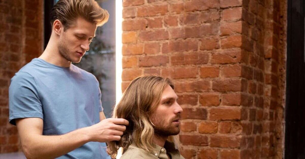  Messy layered comb over for men with textured side part for date night