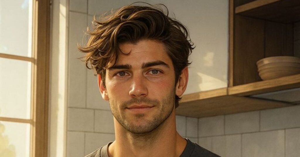 Modern textured crew cut with a high fade and short piecey layers on top