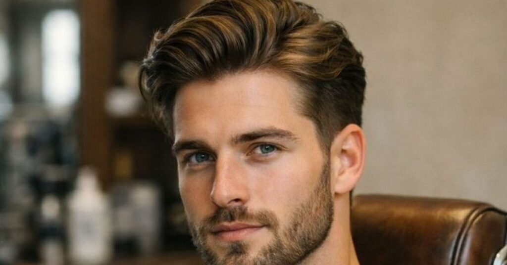 Tapered bro flow - medium length hairstyles for men