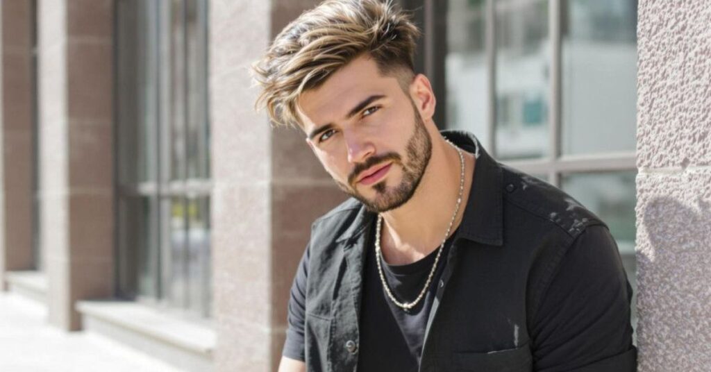 Modern tapered pompadour for men with layered volume and clean faded sides