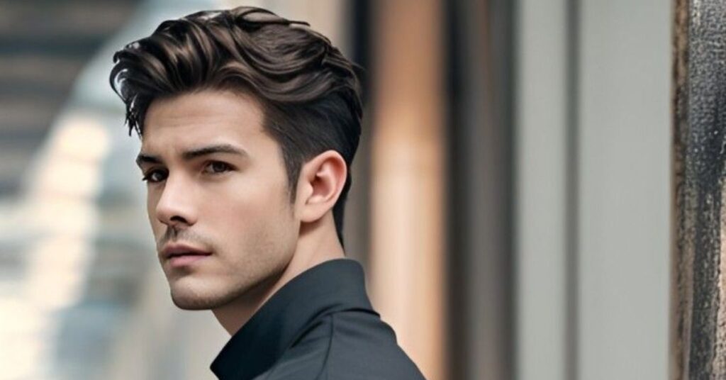 Modern textured flat top haircut with a clean taper fade and natural hair layers