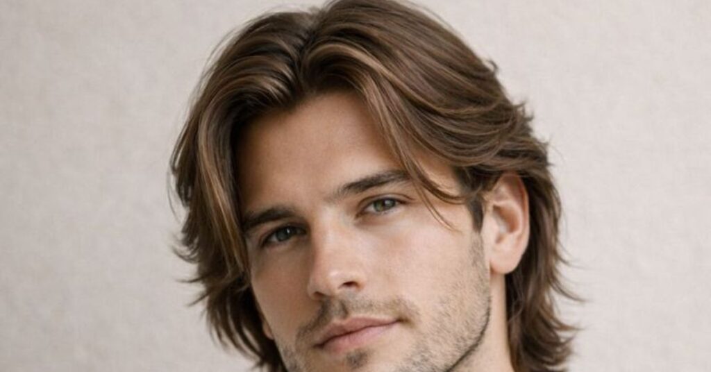 Textured mod cut for men with choppy layers and 60s inspired indie rockstar style