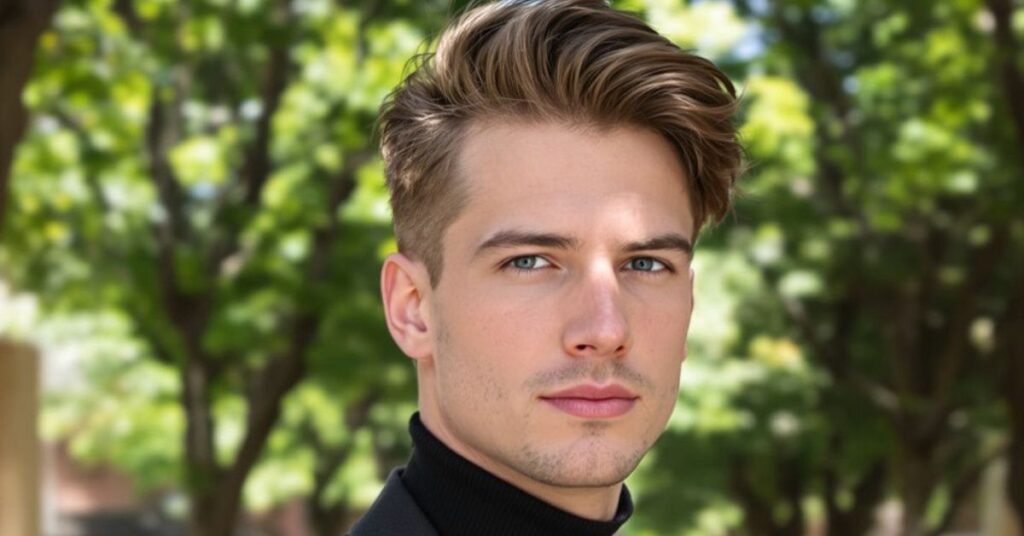 Bleached textured crop haircut with a modern finish