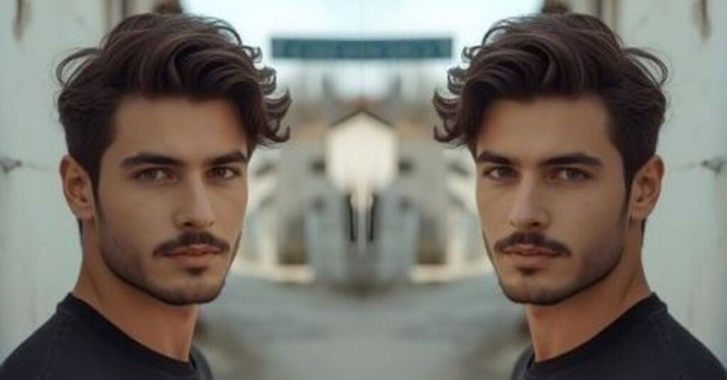 Broccoli hair mens with curly messy top and tapered sides