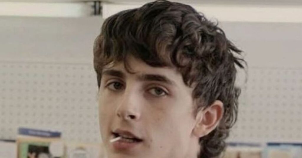 Mod mullet haircut with a short textured front and long shaggy back.