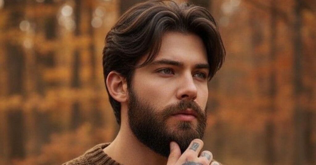 Shaggy pixie for men with short messy layers, high-textured top, and tapered sides for a modern edgy look.