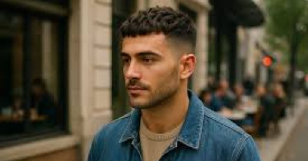 Modern textured crop haircut for men with short layers to lift and enhance facial features.
