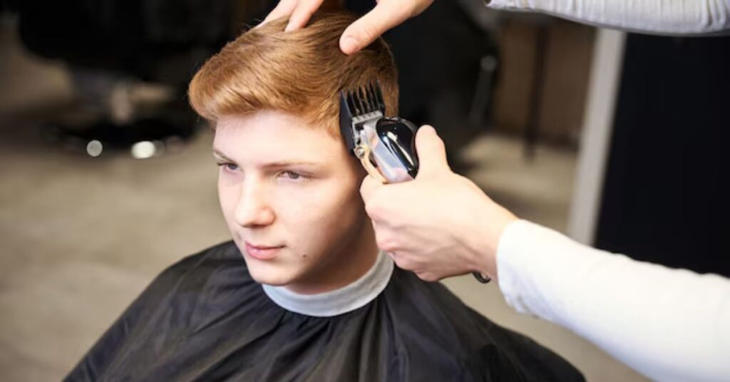 Regulation crew cut with structured top and blended taper