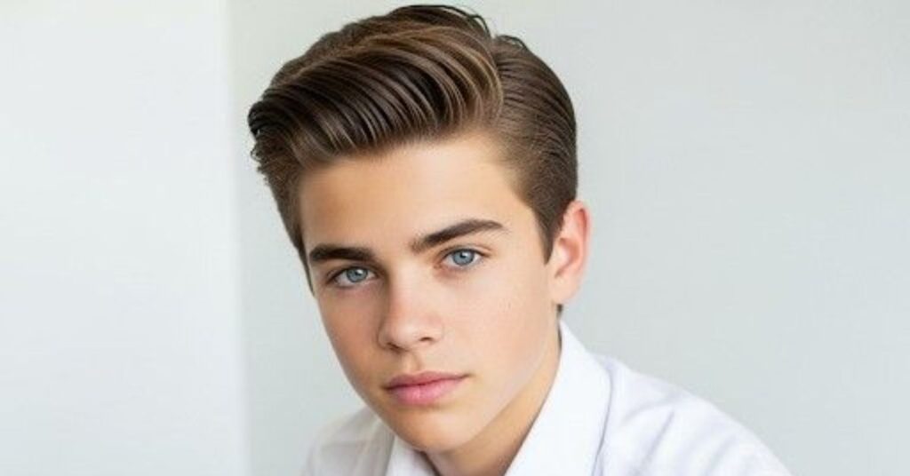 teenage Classic Side Part haircut