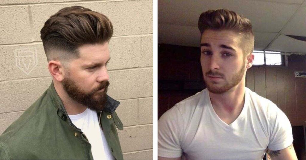 High Fade Pompadour Haircut for Men