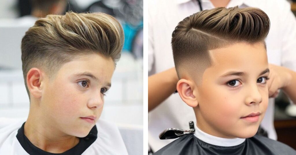 teenage Pompadour Fade