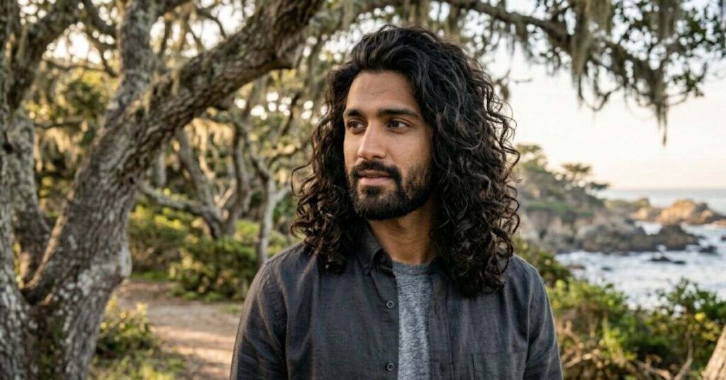 Textured Men’s Long Hairstyle 