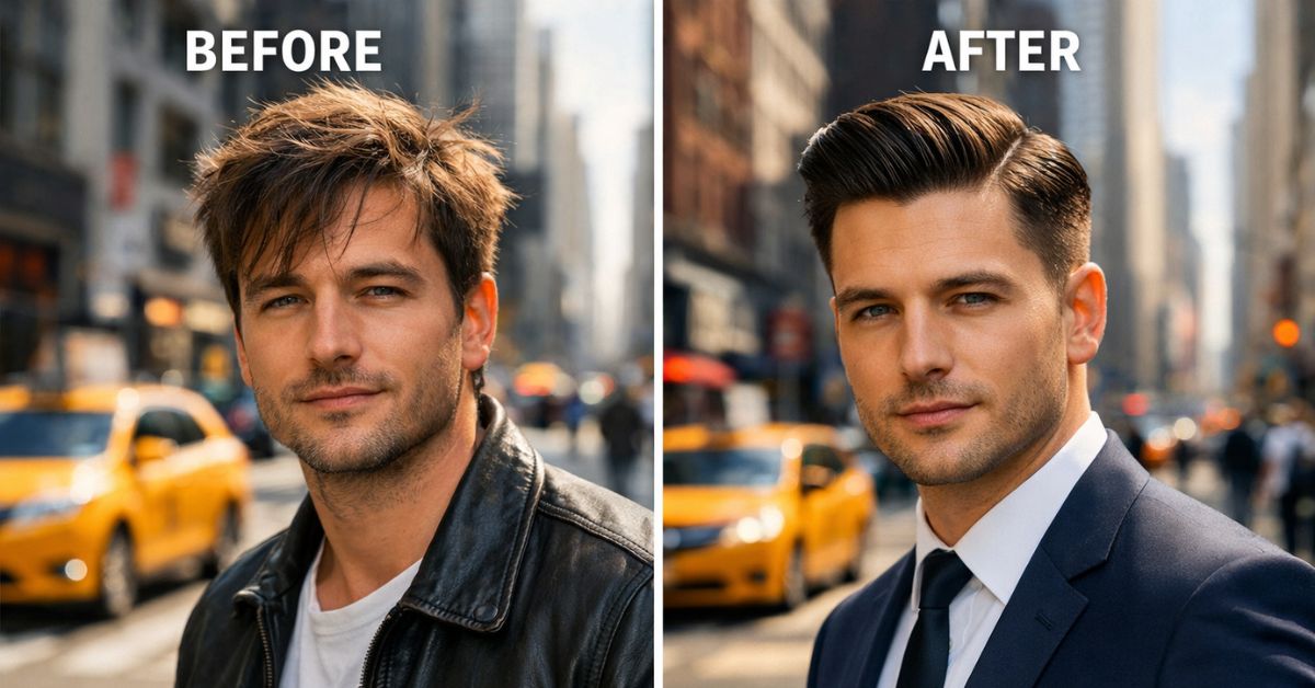 45 Best Cool Hairstyles for Straight Hair Guys in 2026 - Before and After Transformation