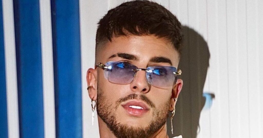 Close-up of a Caesar hairstyle showing the signature straight-cut fringe and textured top.