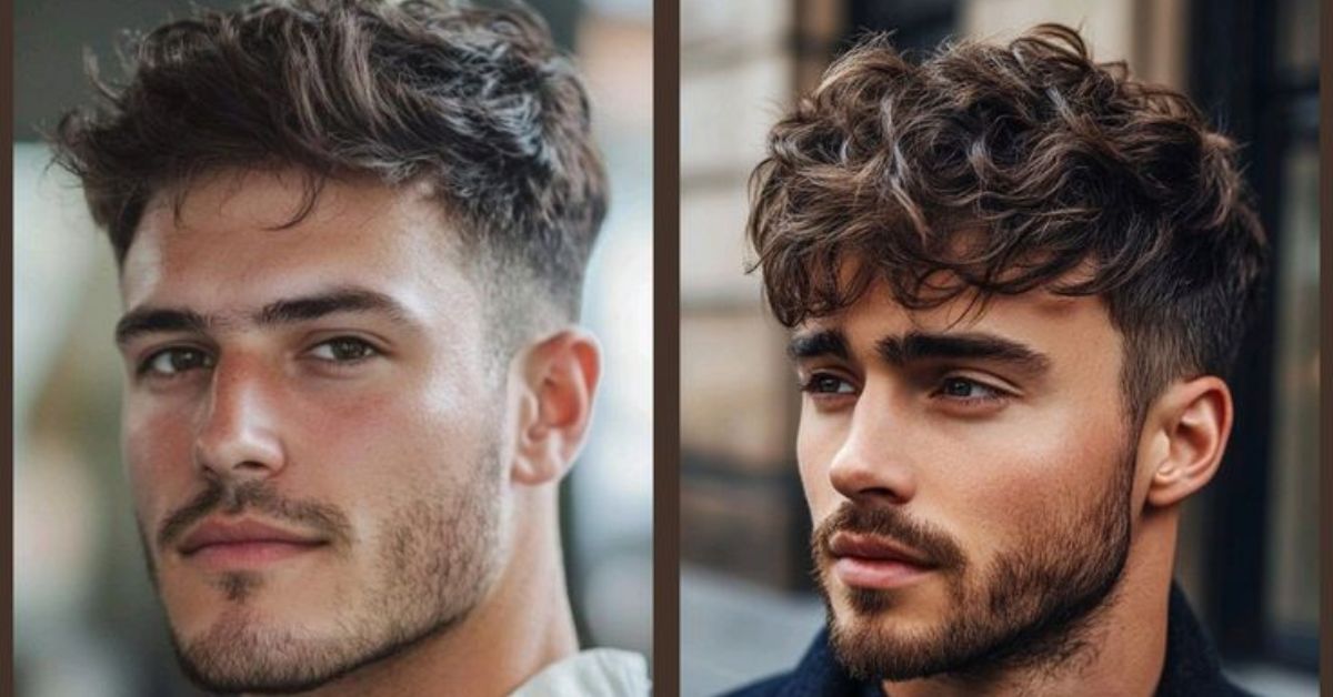 Ultimate guide to men's layered haircuts featuring short, medium, and long textured styles.