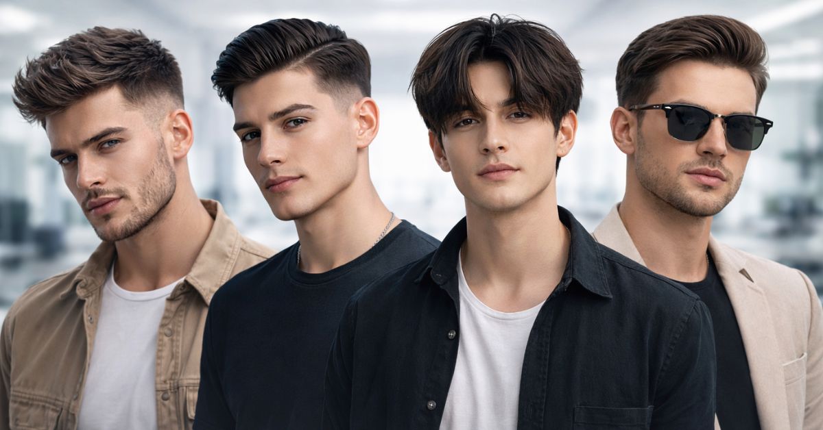 2026 trending haircuts for men with straight hair.