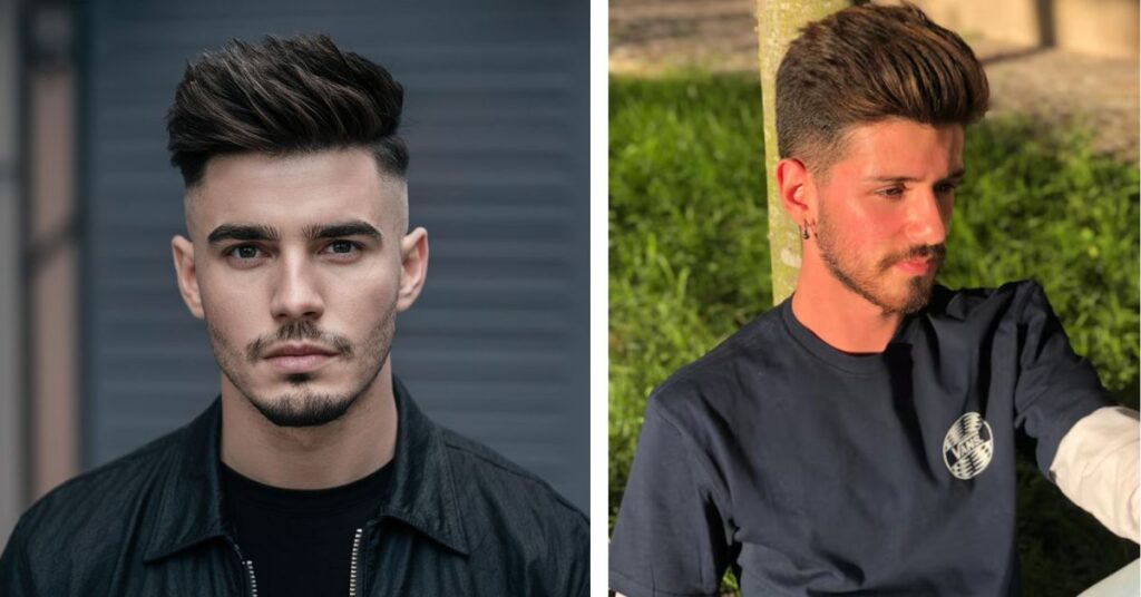 Iconic tall high top fade for Afro-textured hair with clean edges.