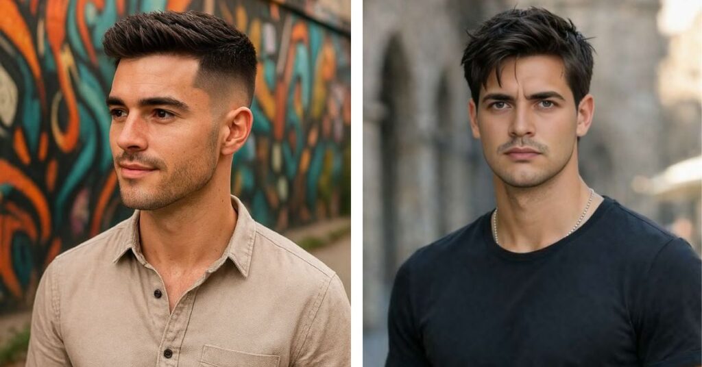 Men with straight hair