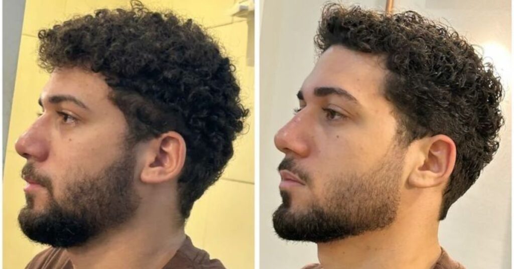 Coily crew cut with defined tight curls