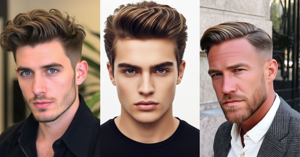 Trendy comb over for men with a side part and clean taper fade—ultimate styling guide feature image.