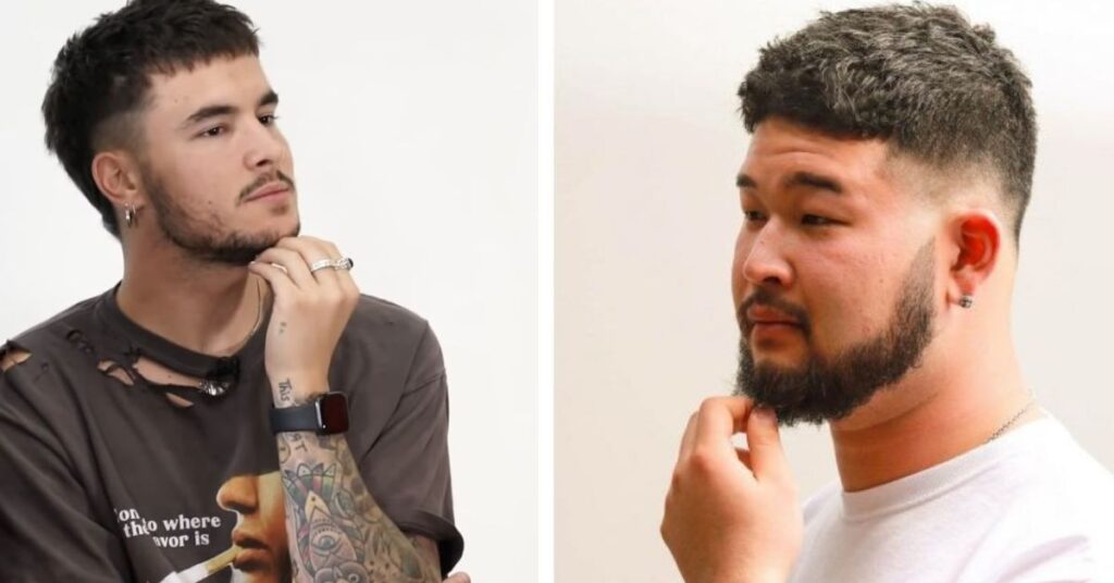 Crew cut for round face with added top height