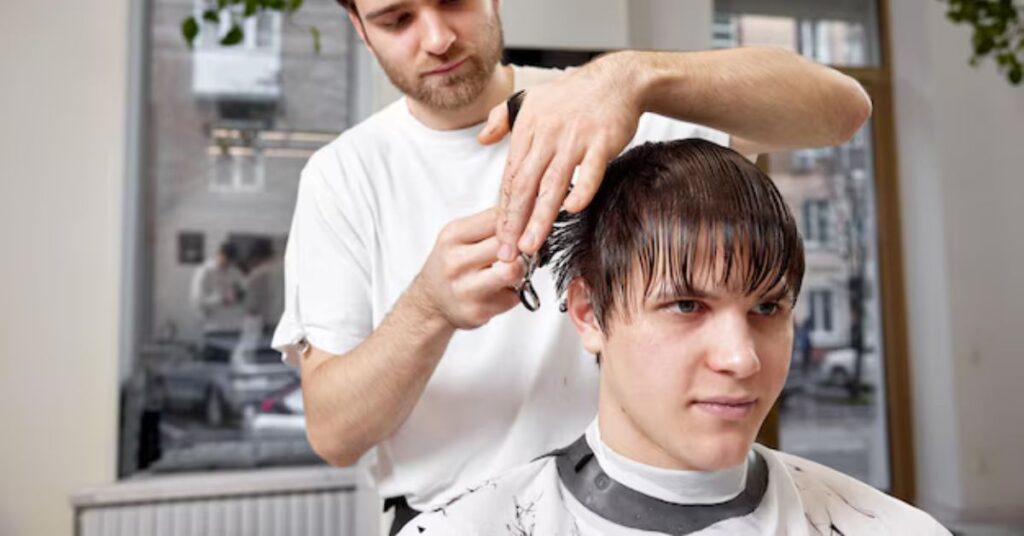 Crew cut for thinning hair creating fuller appearance