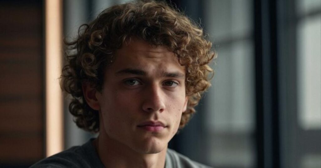 Curly Side Part haircut for men
