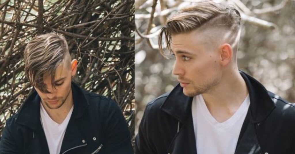Faded undercut military hairstyle with disconnected top