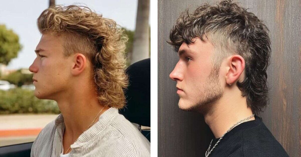 Faux Hawk Mullet hybrid with spiked center.