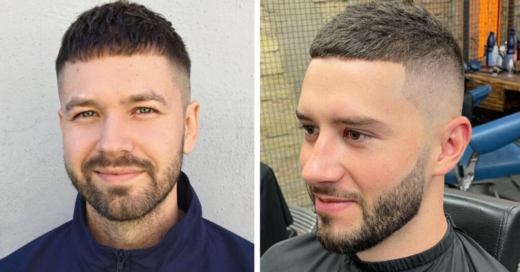 High and tight military haircut with sharp skin contrast