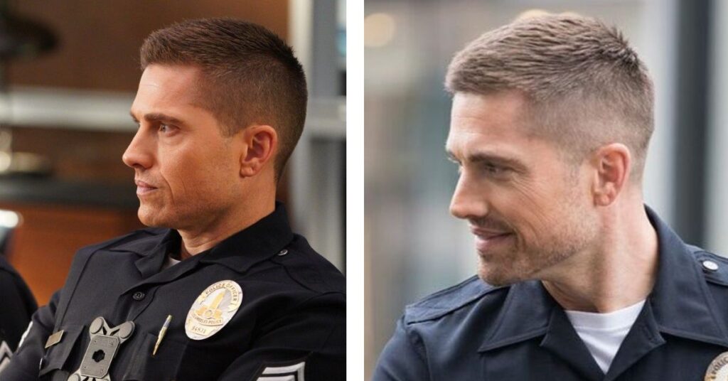 Low fade military cut for professional office grooming