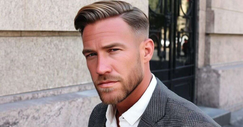 Casual messy comb over for men with a relaxed side sweep and natural textured layers.