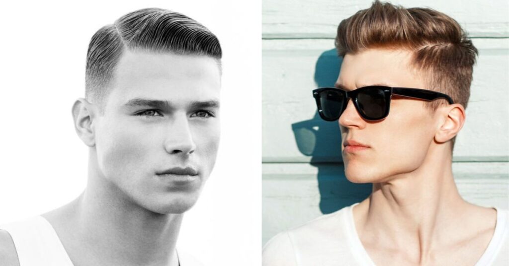 Regulation cut military style with crisp side part line