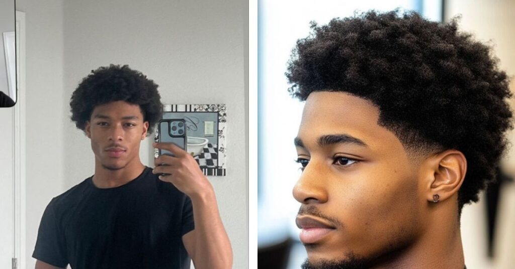 Modern locs on top with faded short sides for men.