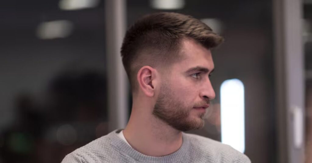 Side Part with Low Taper
