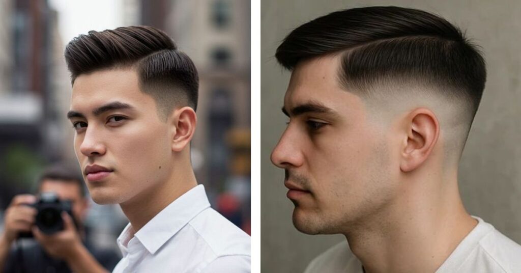 Side Part with Mid Fade