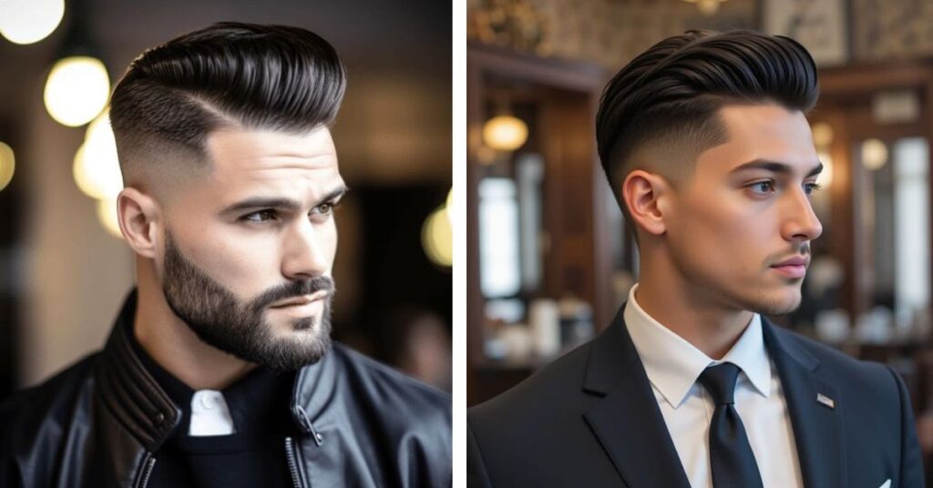 Side Part with Pomade Slick