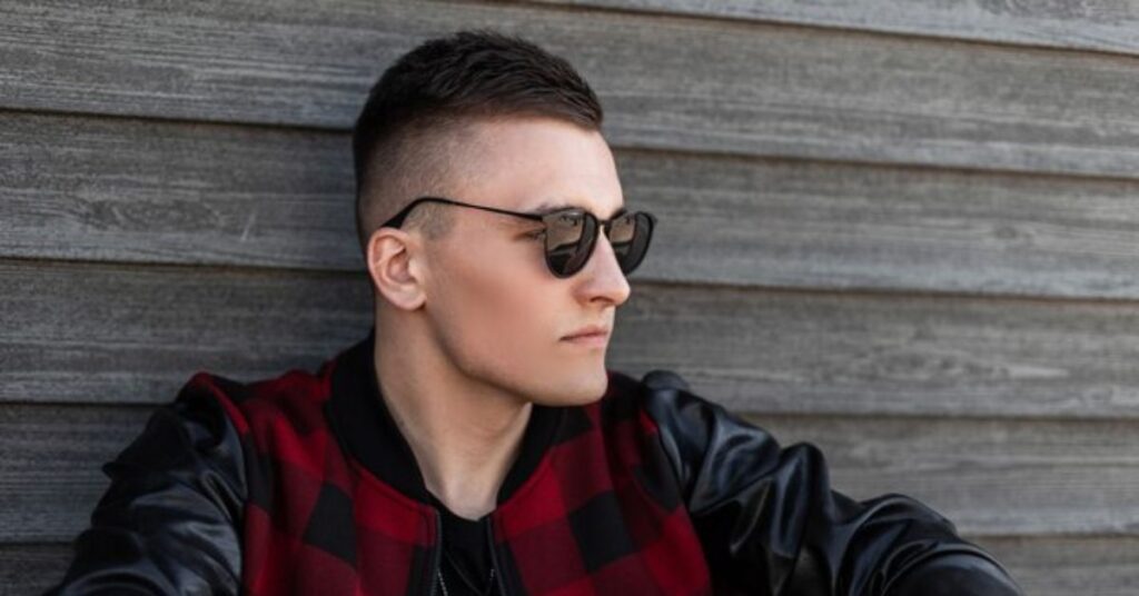 Spiky crew cut with short upward styling