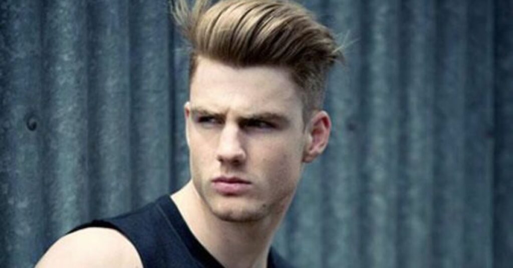 Subtle taper fade military style for neat sideburns