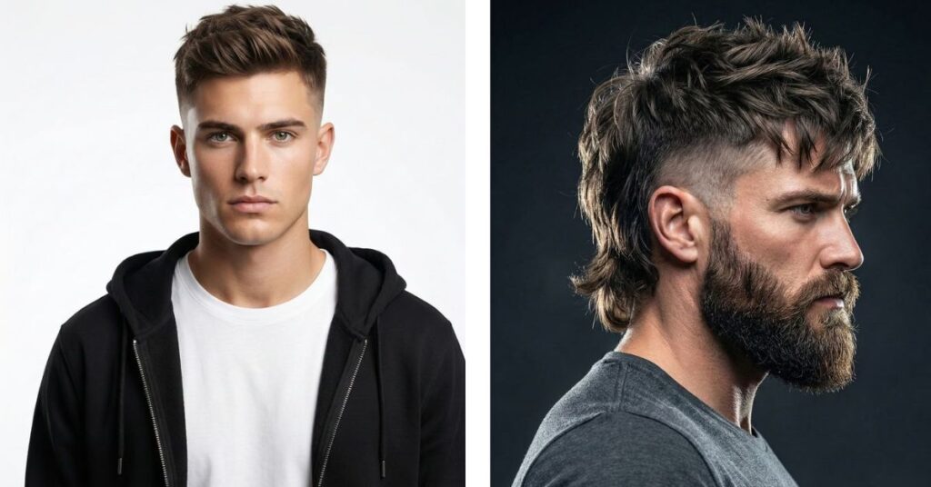 Men with straight hair