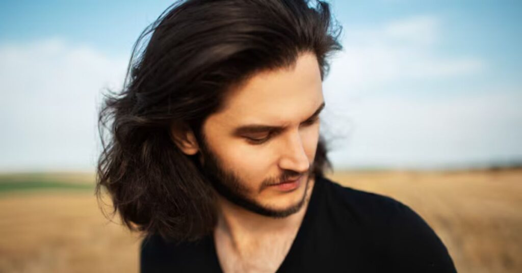 Textured comb over with natural movement and matte finish