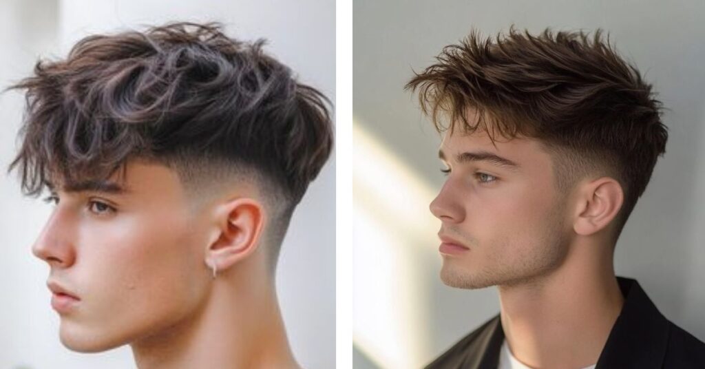 Short textured pixie cut featuring defined layers and a bold look.