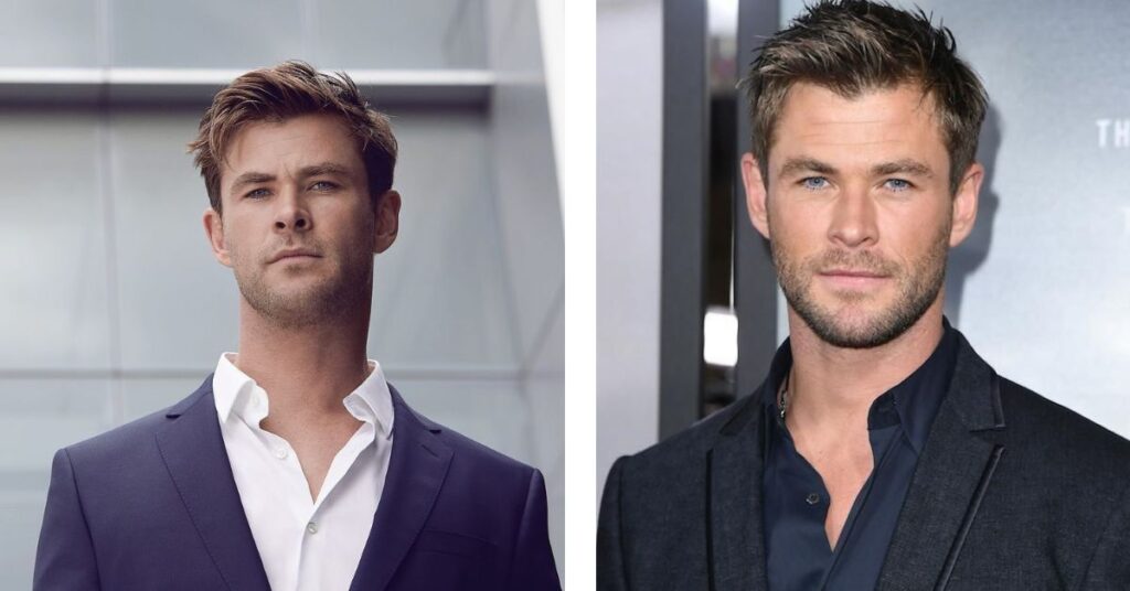 Messy textured quiff with high volume for men with straight hair.