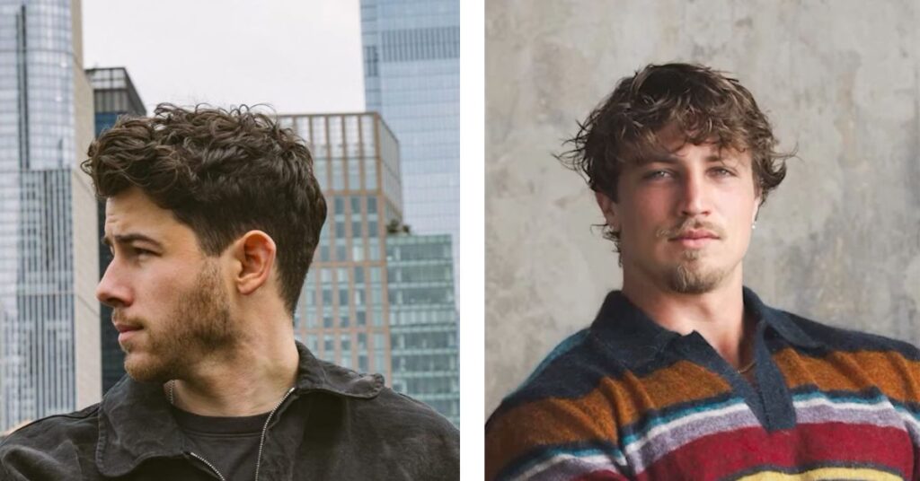 Edgy mohawk style modern mullet.