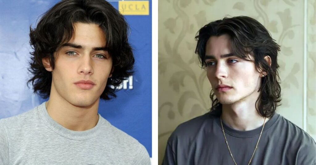 Wolf Cut Mullet with layered texture for men 2026.