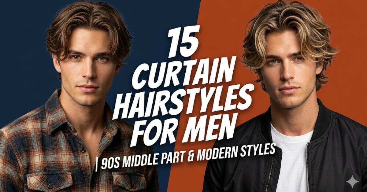 15 Curtain Hairstyles for Men 90s Middle Part & Modern Styles