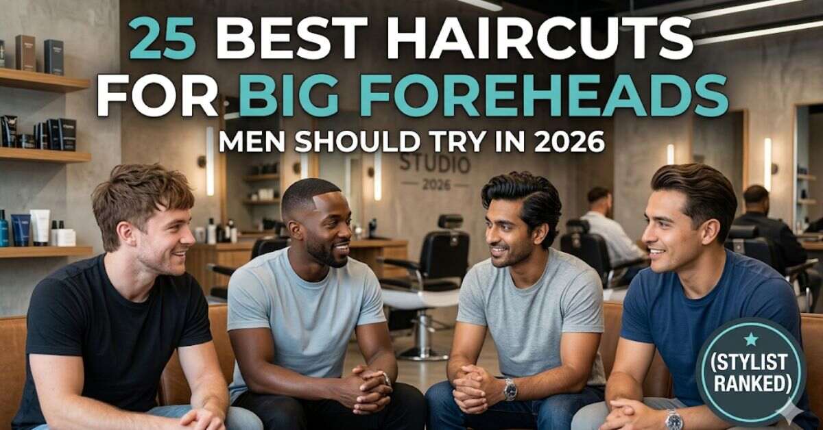 25 Best Haircuts for Big Foreheads Men Should Try in 2026 (Stylist Ranked)